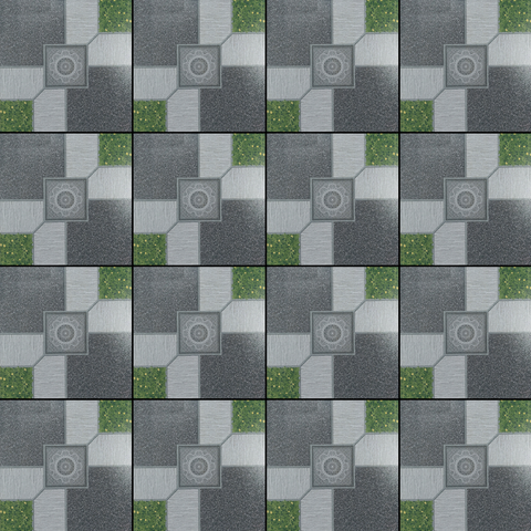  Gạch lát nền sân vườn men mờ hoa văn sỏi cỏ xám xanh SV-HNZN - 40x40 