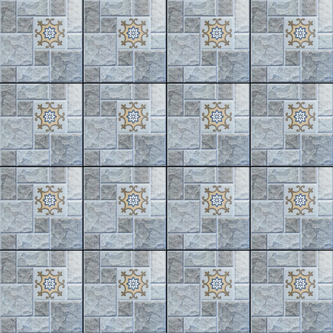  Gạch lát nền sân vườn men mờ hoa văn xám SV-HNZX - 40x40 
