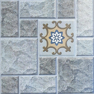 Gạch lát nền sân vườn men mờ hoa văn xám SV-HNZX - 40x40 