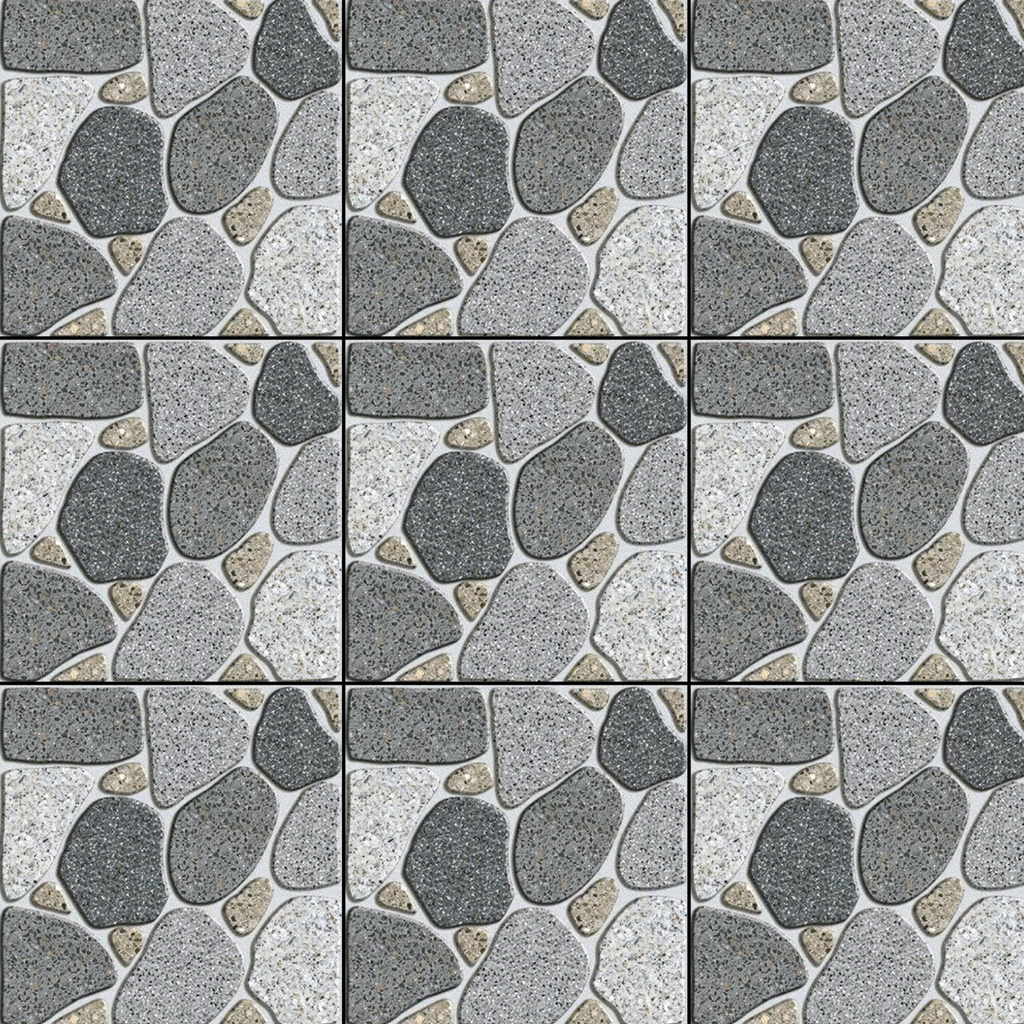 Gạch lát nền sân vườn men mờ hoa văn xám GR-MHZF - 50x50