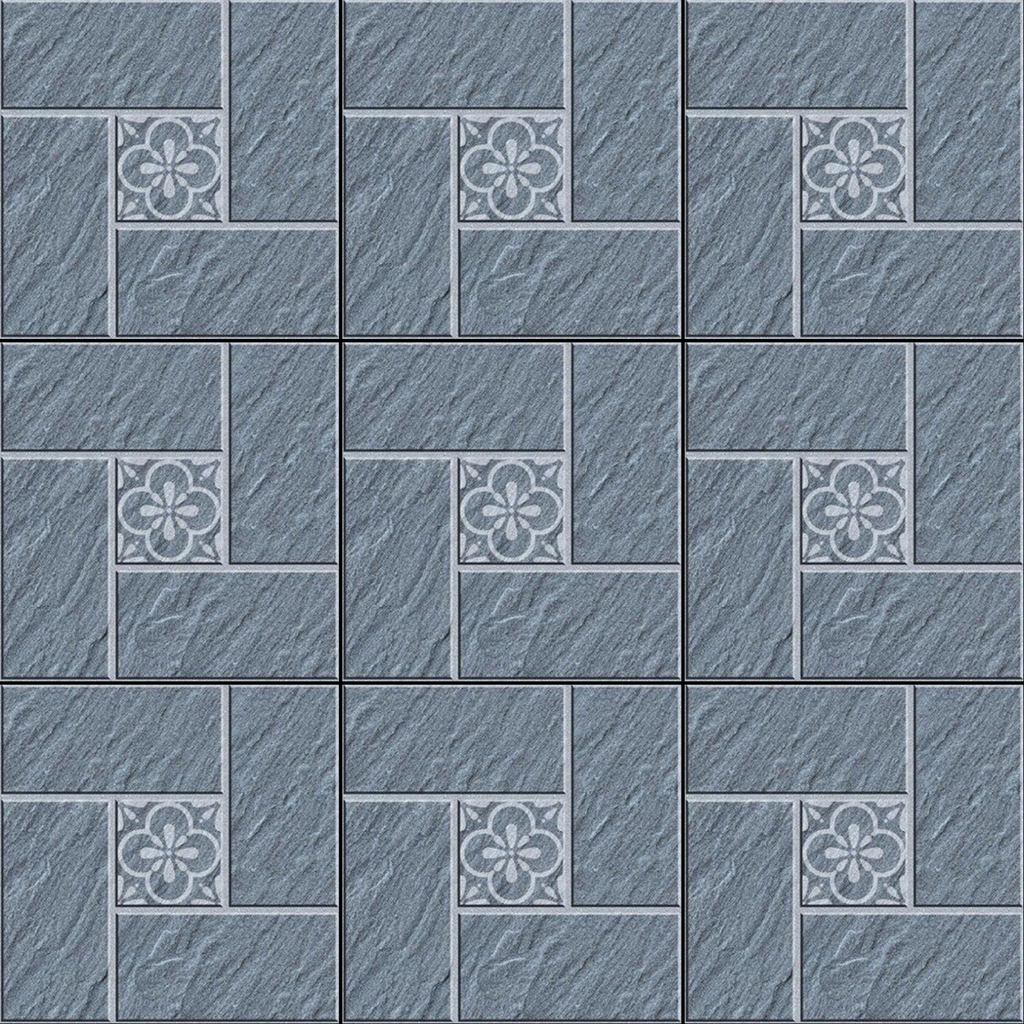 Gạch lát nền sân vườn men mờ hoa văn xám GR-MHZH - 50x50