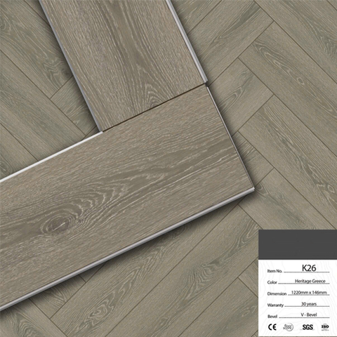  Sàn nhựa thạch anh loại ghép xương cá K26 