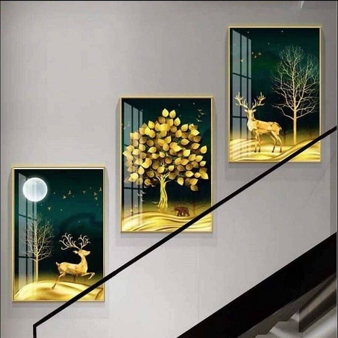 Tranh con hươu và cây lá vàng TGH - 1640