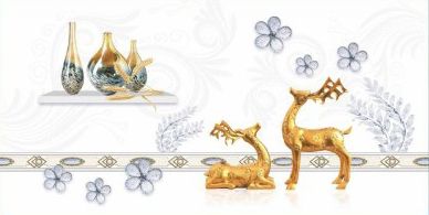 Gạch ốp tường men bóng trắng viền nai TK-GNZGF - 30x60