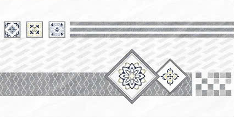 Gạch ốp men bóng vân mây xám điểm bình hoa TN-HVF - 40x80