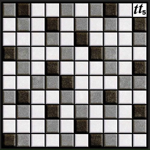 Gạch ốp lát men bóng ô vuông trắng đen LX-GZ-TT-M - 30x30