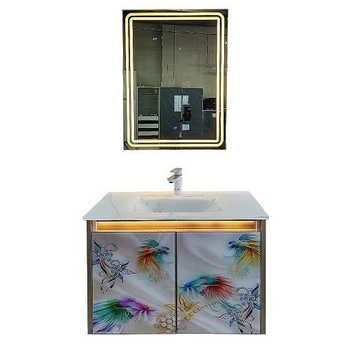 Tủ lavabo treo hợp kim kèm gương cảm ứng NT-031