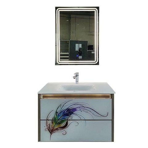  Tủ lavabo treo hợp kim kèm gương cảm ứng NT-036 