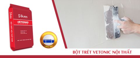  Bột trét nội thất Chống Rạn Nứt, Dễ Thi Công Vetonic 40KG 