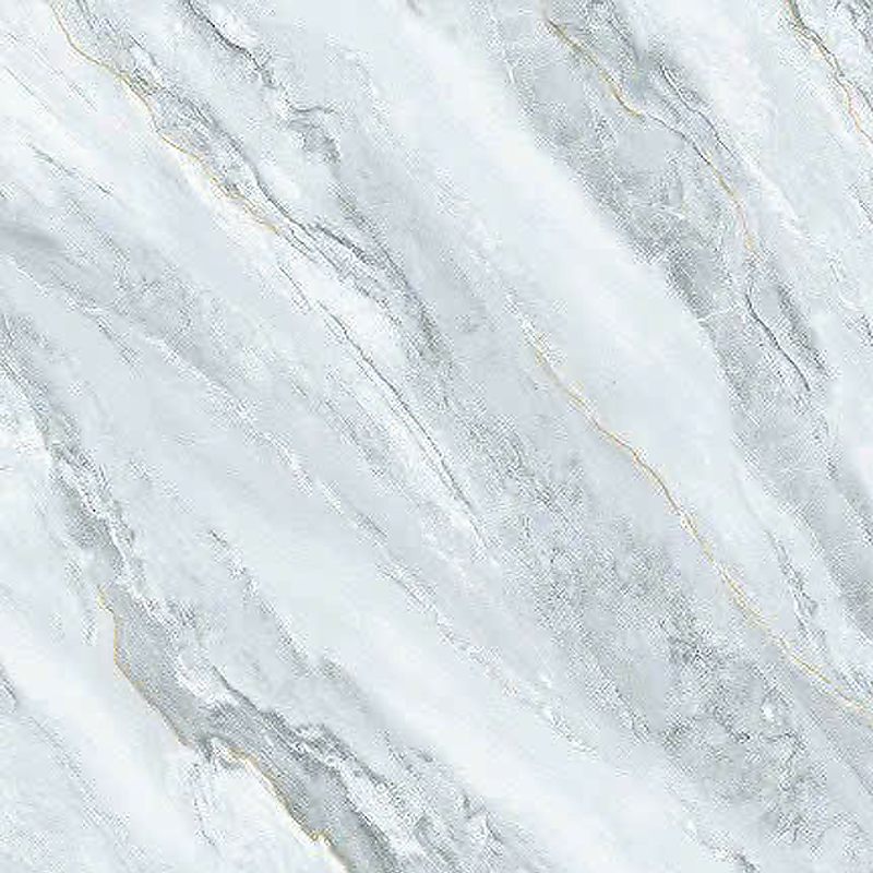 Gạch nền đá bán sứ bóng trắng vân mây xám xanh VG - VZNZH - 80x80