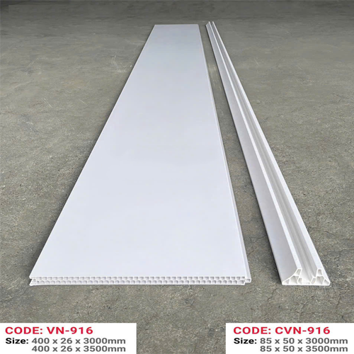 Tấm vách ngăn PVC 2 mặt vân giả gỗ VN916