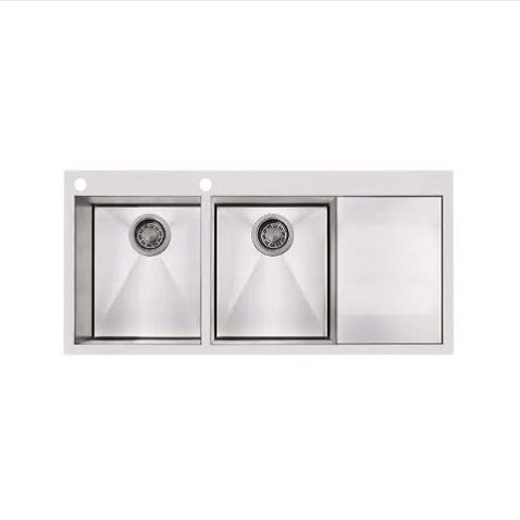  CHẬU CHÉN 2 HỘC 1 BÀN INOX 304 VN-D200 (ID-1150) 