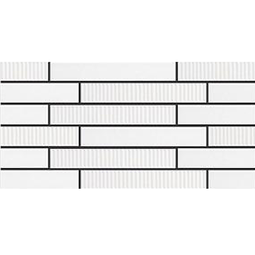 Gạch ốp men mờ trang trí sọc ô trắng xám VT-NXZH - 25x50