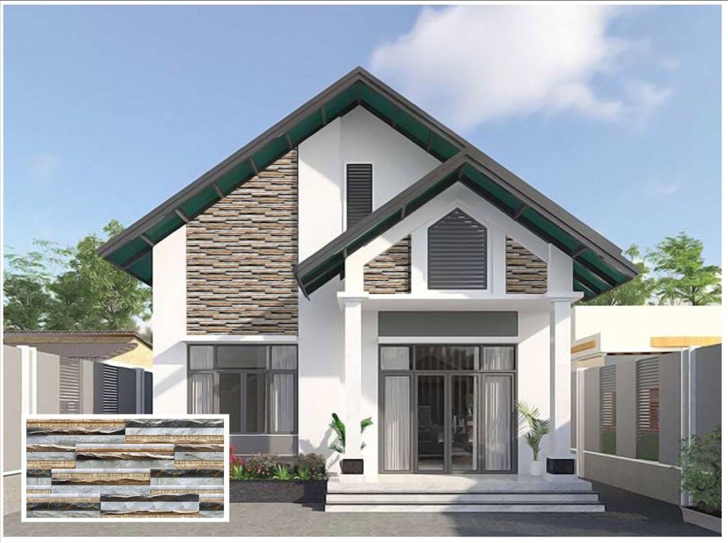 Gạch ốp tường trang trí men mờ sọc xám VT-DGNZN - 30x60