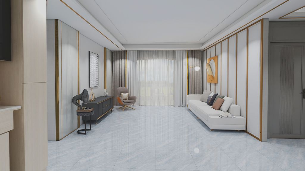 Gạch lát nền men mờ vân mây xám xanh WG-GDD - 30x30