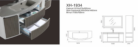  Tủ lavabo treo kèm gương cảm ứng XH-1934 