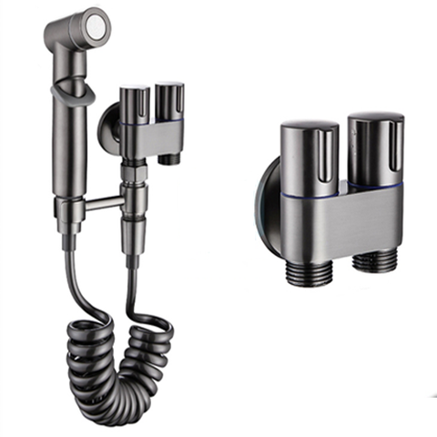  Bộ Vòi Xịt Vệ Sinh Tăng Áp Chia Hai Đầu Nước Inox 304 