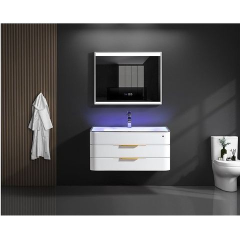  Tủ lavabo treo kèm gương cảm ứng Y-02 
