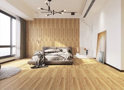  Gạch ốp lát đá bán sứ vân gỗ mờ vàng nhạt TBN-DMVZX - 15x80 