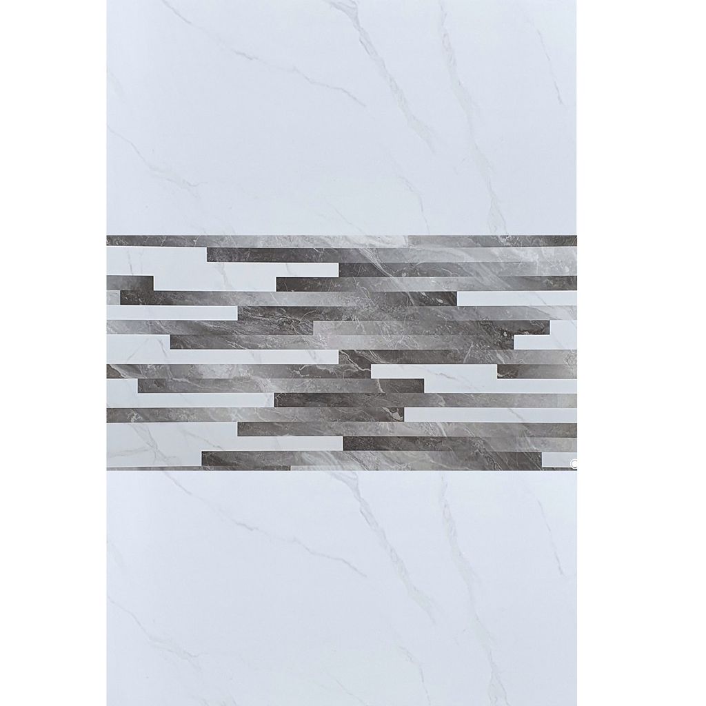 Gạch ốp tường đá bóng kính trắng điểm sọc US-HVZH-40x80