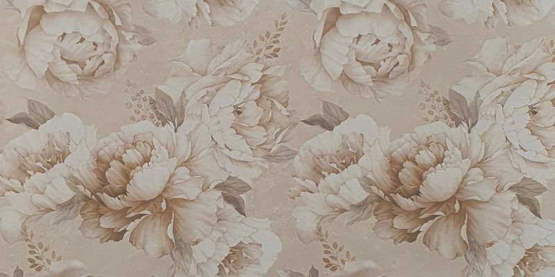 Gạch ốp tường đá bóng kính vàng điểm hoa văn US-HVZD-40x80