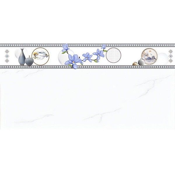 Gạch ốp men bóng vân gợn sóng điểm hoa GNHH - 30x60