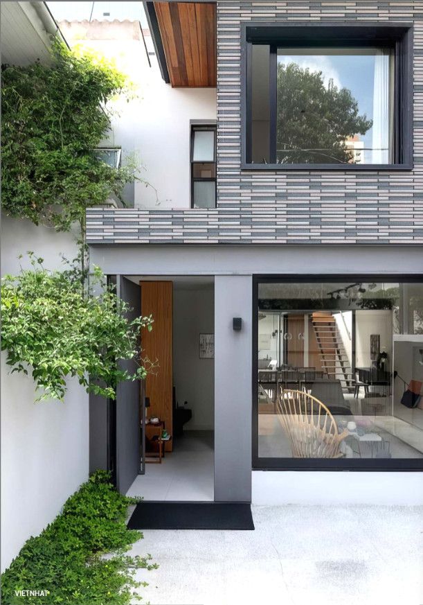 Gạch ốp men mờ trang trí sọc ô xám VN-VVZD - 25x50