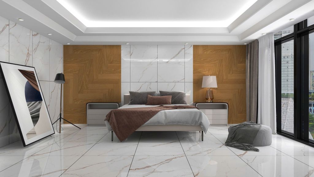 Gạch ốp lát đá bóng kính trắng vân mây AF-DZVN.VZFZ - 80x160