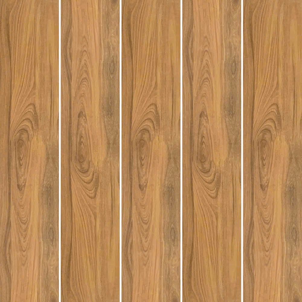 Gạch ốp lát bán sứ giả gỗ nâu XMZZH - 20x100