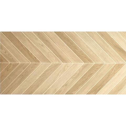  Gạch ốp lát đá mờ giả gỗ dạng xương cá nâu lợt ZDX-NDFZV - 60x120 