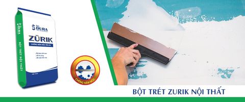  Bột trét nội thất Chống Bong Tróc Zurik 40KG 