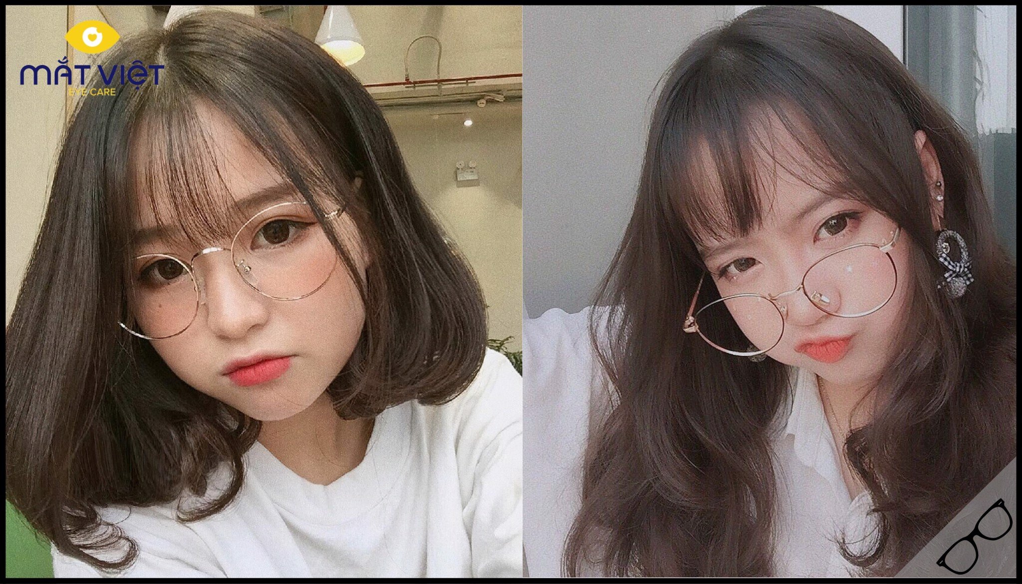 Chọn kính với tóc ngắn Chọn kính với tóc ngắn