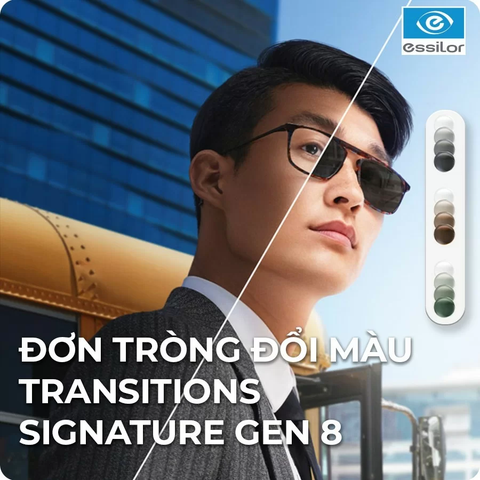 Tròng kính Transitions Gen8 - Kính đổi màu thế hệ 8 tiên tiến - Váng phủ Max AZ