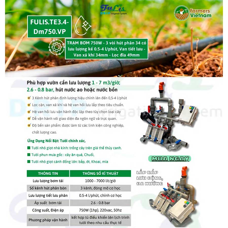  Z [TE 3.4] Trạm Bơm Tưới Nông Nghiệp Hút Phân Định Lượng 1 - 10 HP - Giải Pháp Tưới Tiêu Tự Động Tối Ưu Cho Nông Nghiệp Sinh Thái 