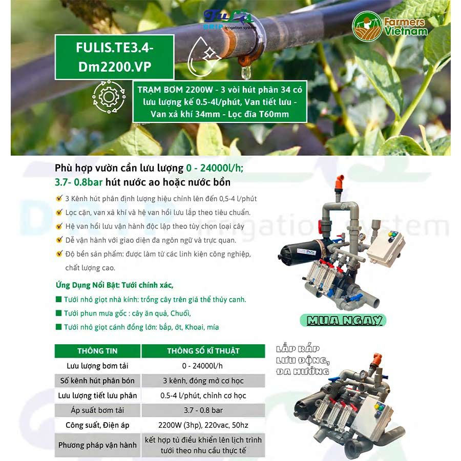  Z [TE 3.4] Trạm Bơm Tưới Nông Nghiệp Hút Phân Định Lượng 1 - 10 HP - Giải Pháp Tưới Tiêu Tự Động Tối Ưu Cho Nông Nghiệp Sinh Thái 