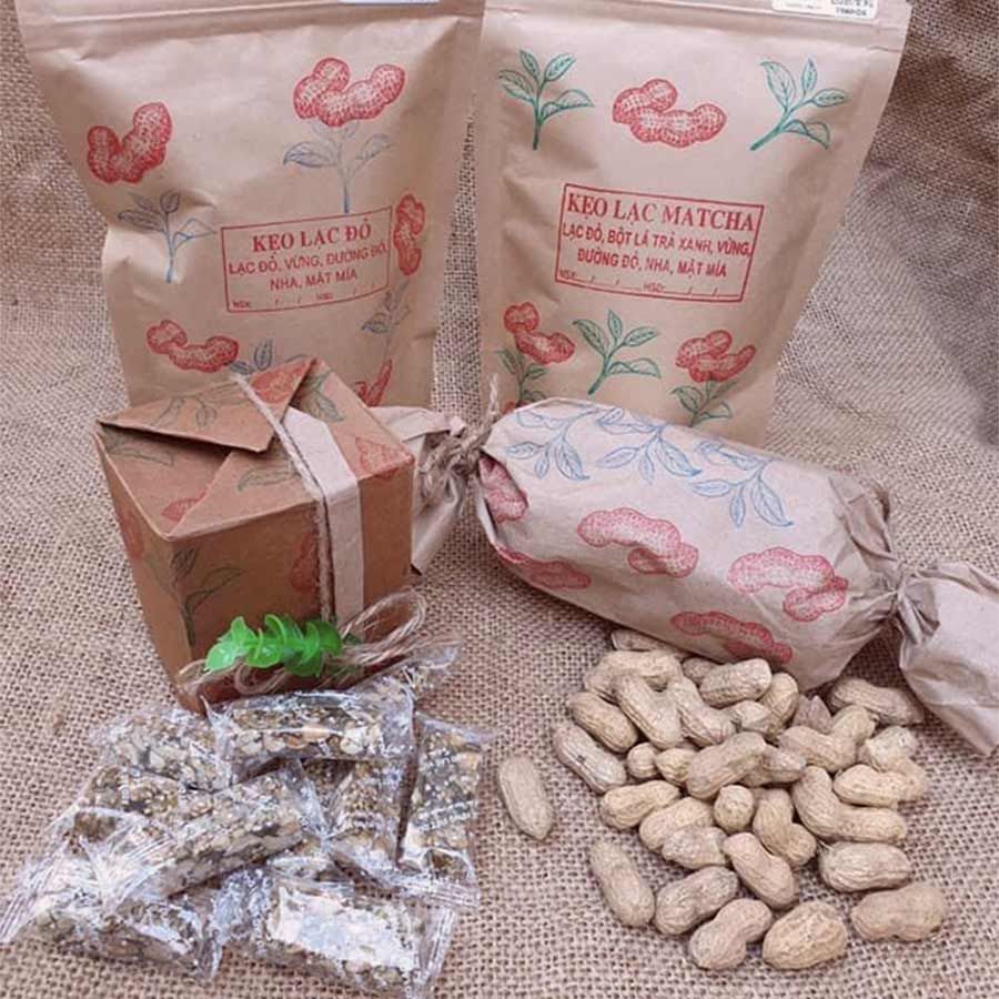  [Sơn La] Kẹo lạc dối matcha (200gr/túi kraft) 