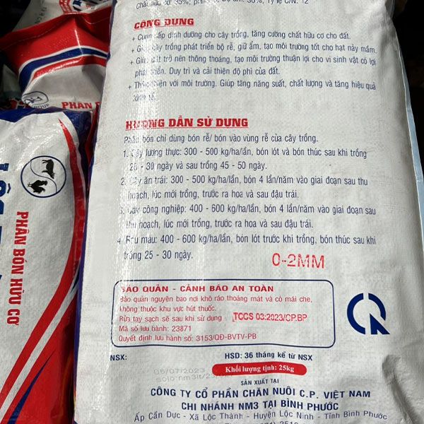  Phân bón hữu cơ Lộc Thành (bao 25kg) 