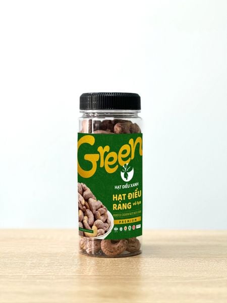  HẠT ĐIỀU XANH GREEN CASHEW - Hạt điều rang muối vỏ lụa 250g 