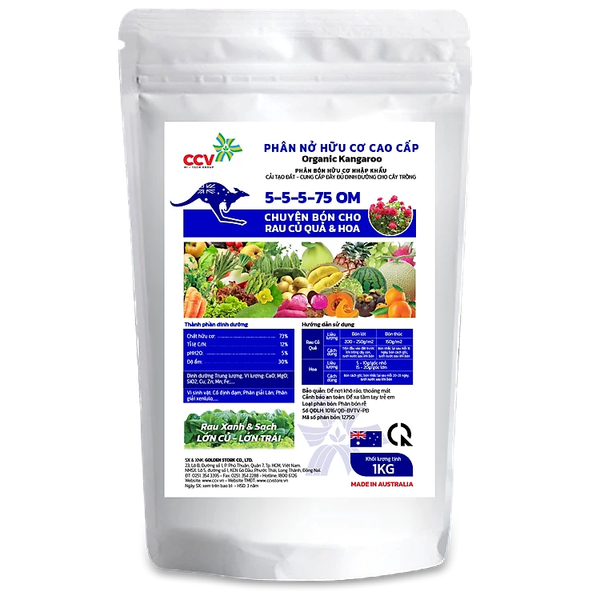  Phân bón hữu cơ nhập khẩu Úc chuyên dùng cho Cây Rau, Củ, Quả & Hoa | An toàn cho môi trường, con người và chất lượng cây trái 