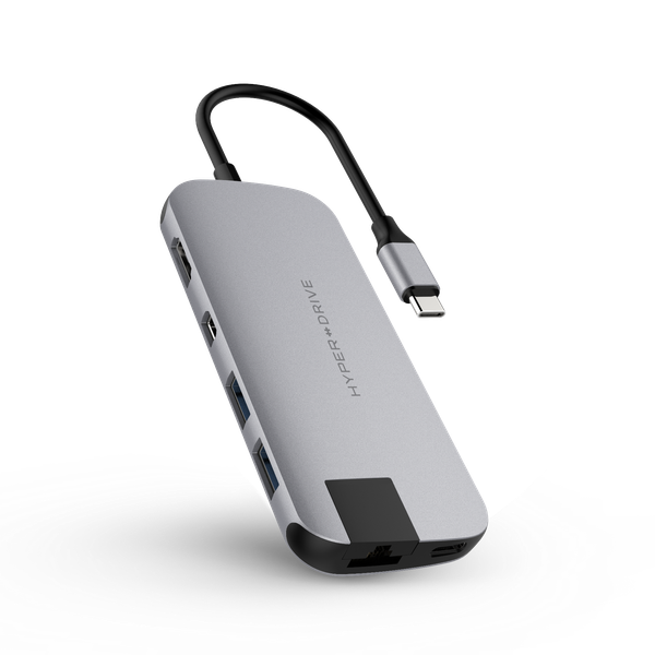 CỔNG CHUYỂN HYPERDRIVE SLIM 8 IN 1 USB-C HUB FOR MACBOOK, IPAD, SURFACE, PC & DEVICES