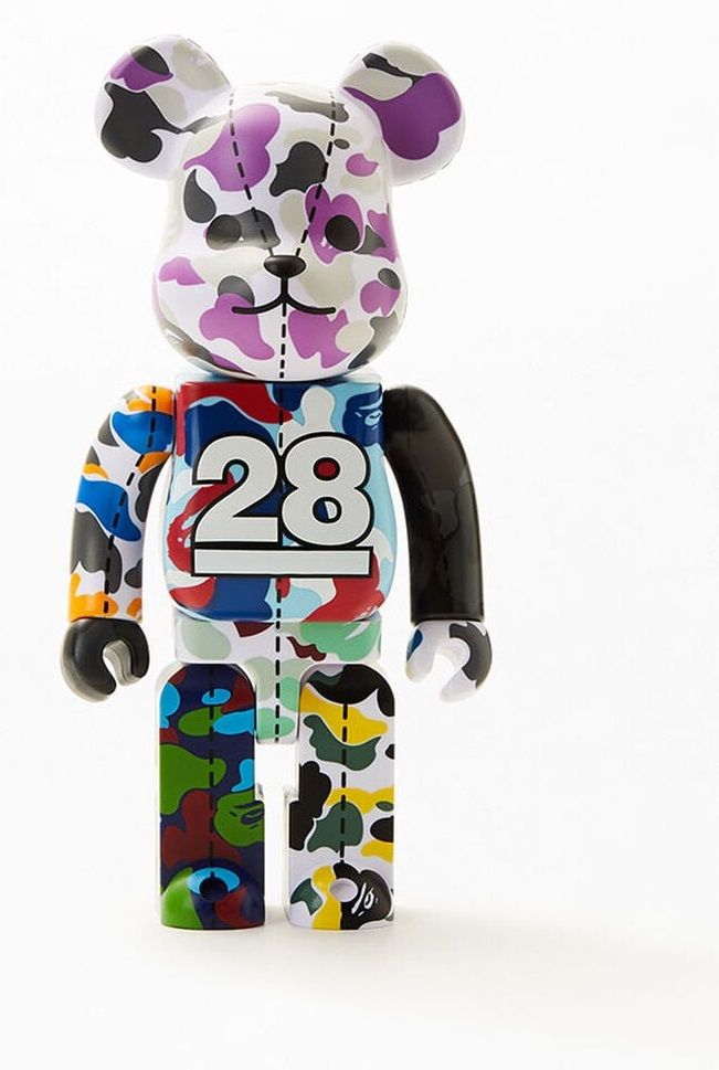  Bearbrick Bape ® Camo 28th Anniversary Multi #1 400% Đồ Chơi Mô Hình Cao Cấp 