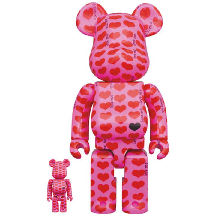  Bearbrick Pink Heart 100% & 400% Đồ Chơi Mô Hình Cao Cấp 