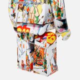  Bearbrick Andy Warhol x JEAN-MICHEL BASQUIAT #4 Đồ Chơi Mô Hình Cao Cấp Size 1000% Chính Hãng 