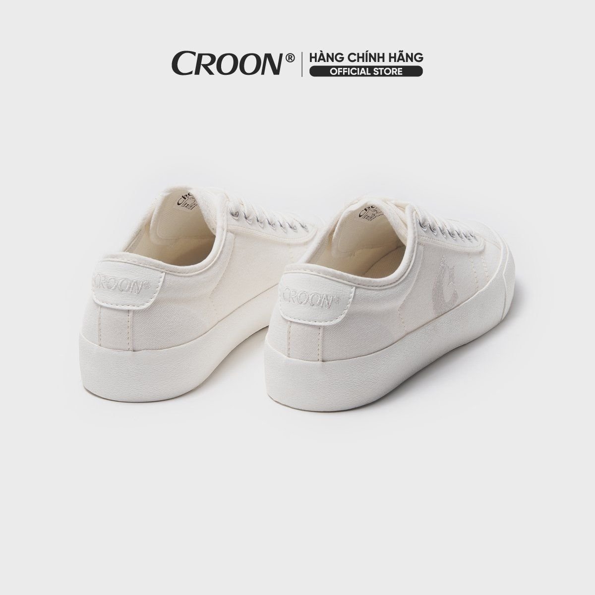  [CHÍNH HÃNG] Giày Sneaker CROON CR16 Unisex - Màu Trắng 