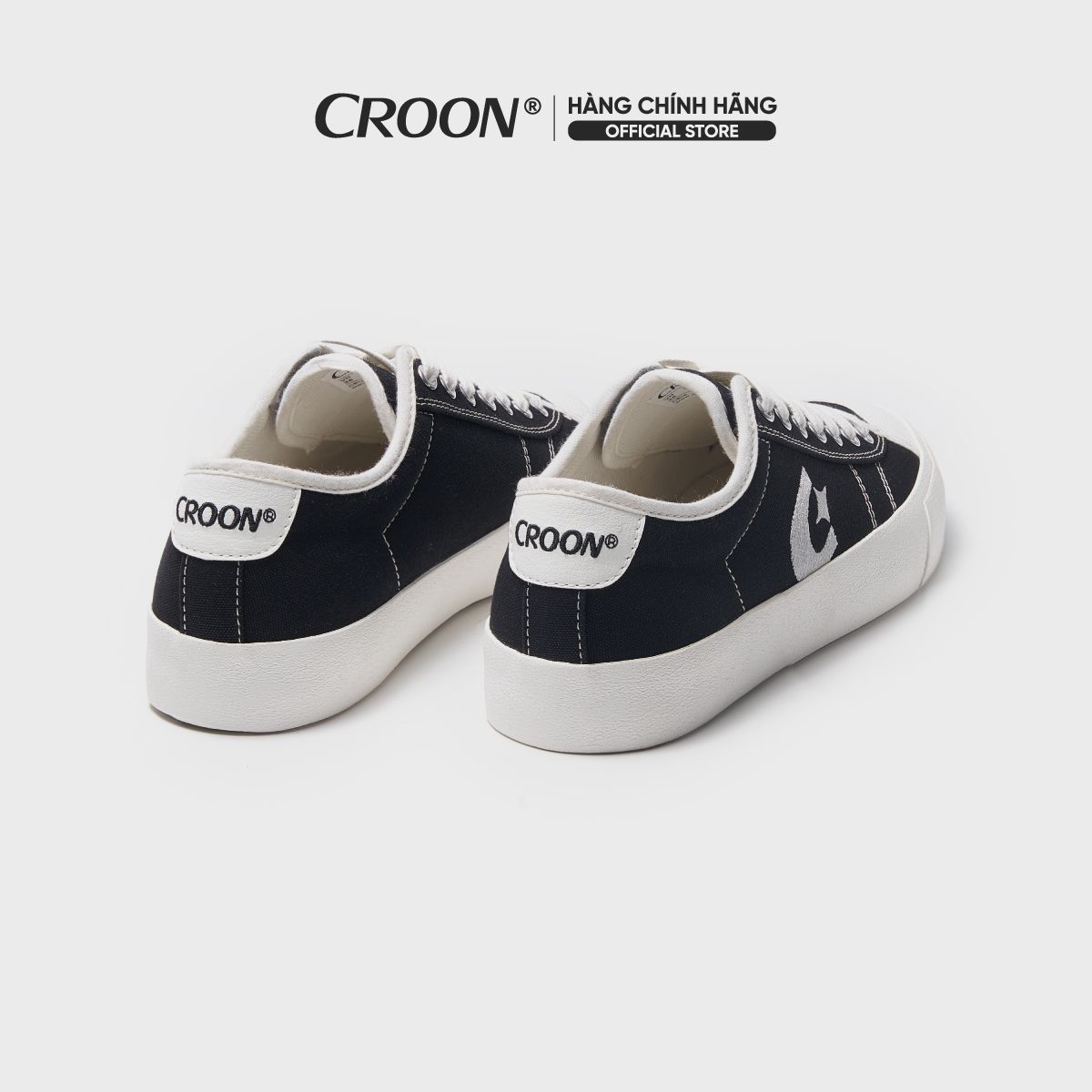  [CHÍNH HÃNG] Giày Sneaker CROON CR16 Unisex - Màu Đen 