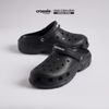  Giày Clog Unisex/ Giày Dép Sục Nam Nữ, Đế Cao 4cm, Màu Đen - Croonie Reunion 