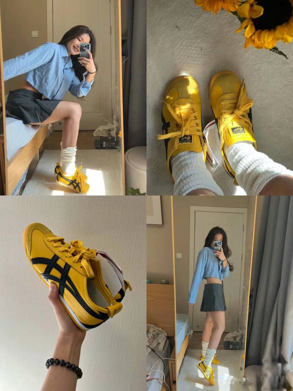  Giày Onitsuka Tiger - Mexico 66 - Black Yellow 