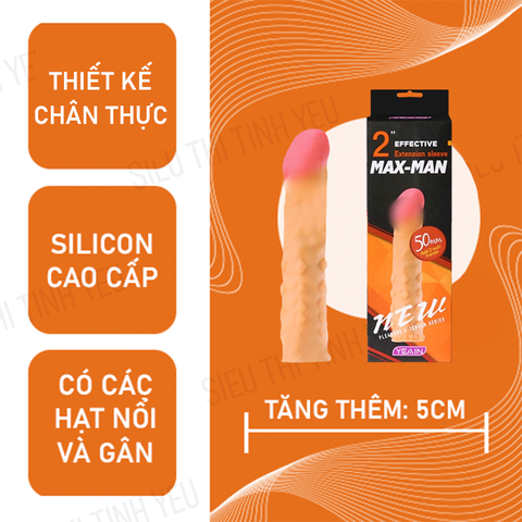 Bao cao su Yeain Maxman dài thêm 5cm có hạt nổi to