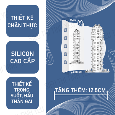 Bao cao su Aichao dài 12.5cm toàn thân gai