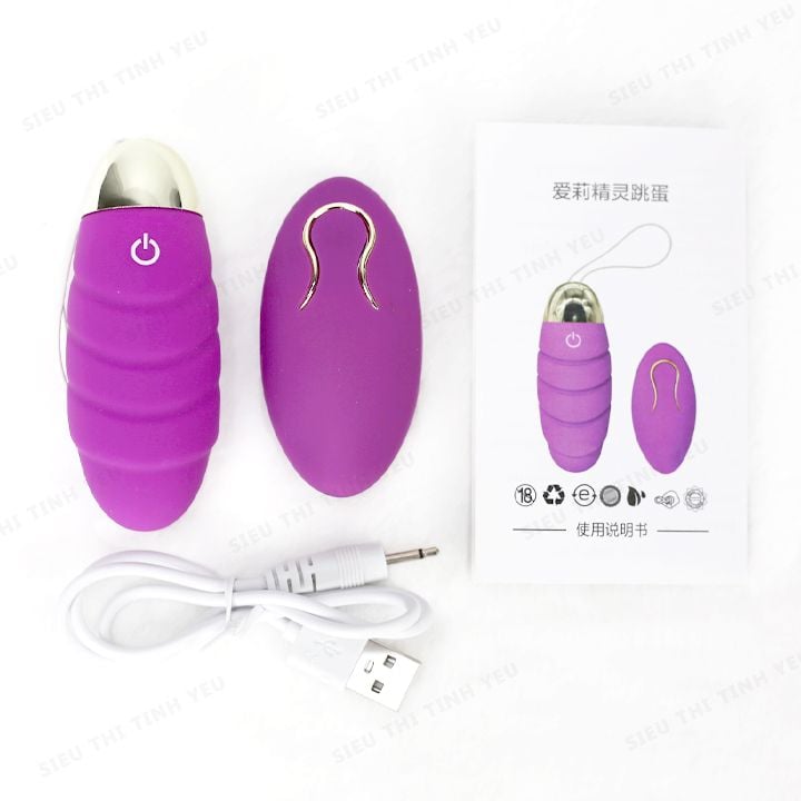 Trứng rung Man Nuo điều khiển từ xa 10 chế độ rung dùng sạc